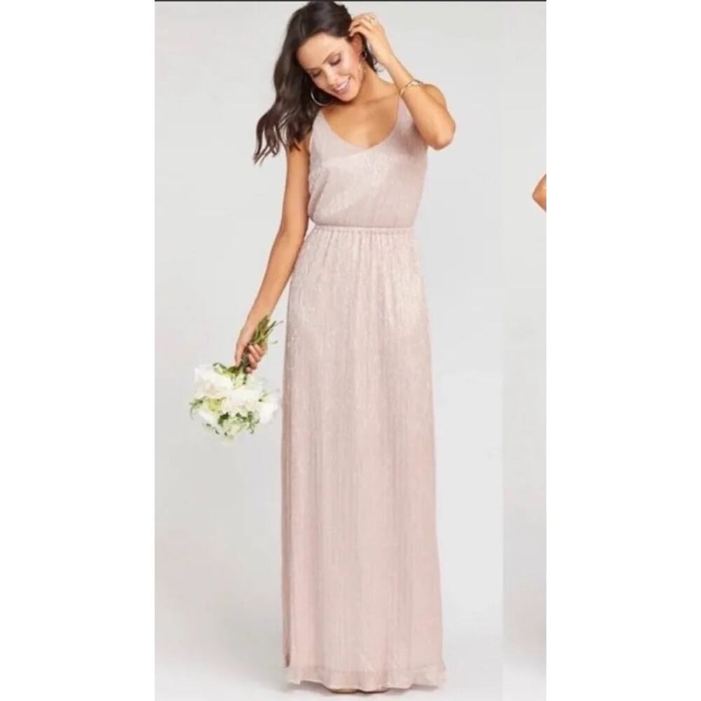 Show Me Your Mumu Kendall Maxi Dress Blush Pink Fairy Girlcore Size M Sparkle